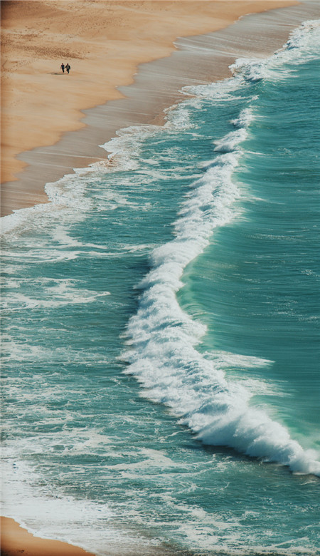 很舒心的经典华为手机海浪壁纸 相识于人海最后还是要归还于人海的